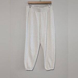 Harmony Balance Oversized Fit Comfy Thick Casual Cream Jogger Pants L